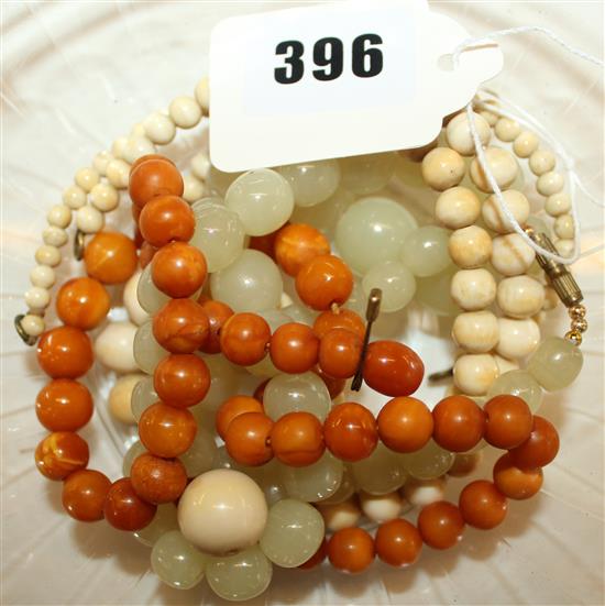 Amber bead necklaces and other bead necklaces